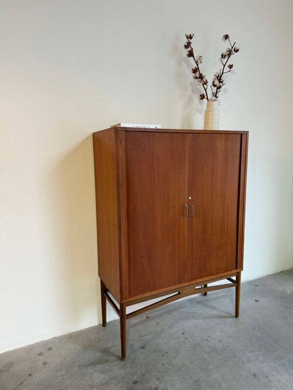 Armoire à tambour vintage en teck