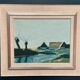 Swedish Oil on Canvas – “Farm by the Lake” by Bengt Hillgrund