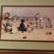 Frame with watercolor print Édouard Van Goethem seaside beach