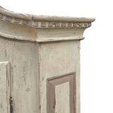 White and gray painted cabinet