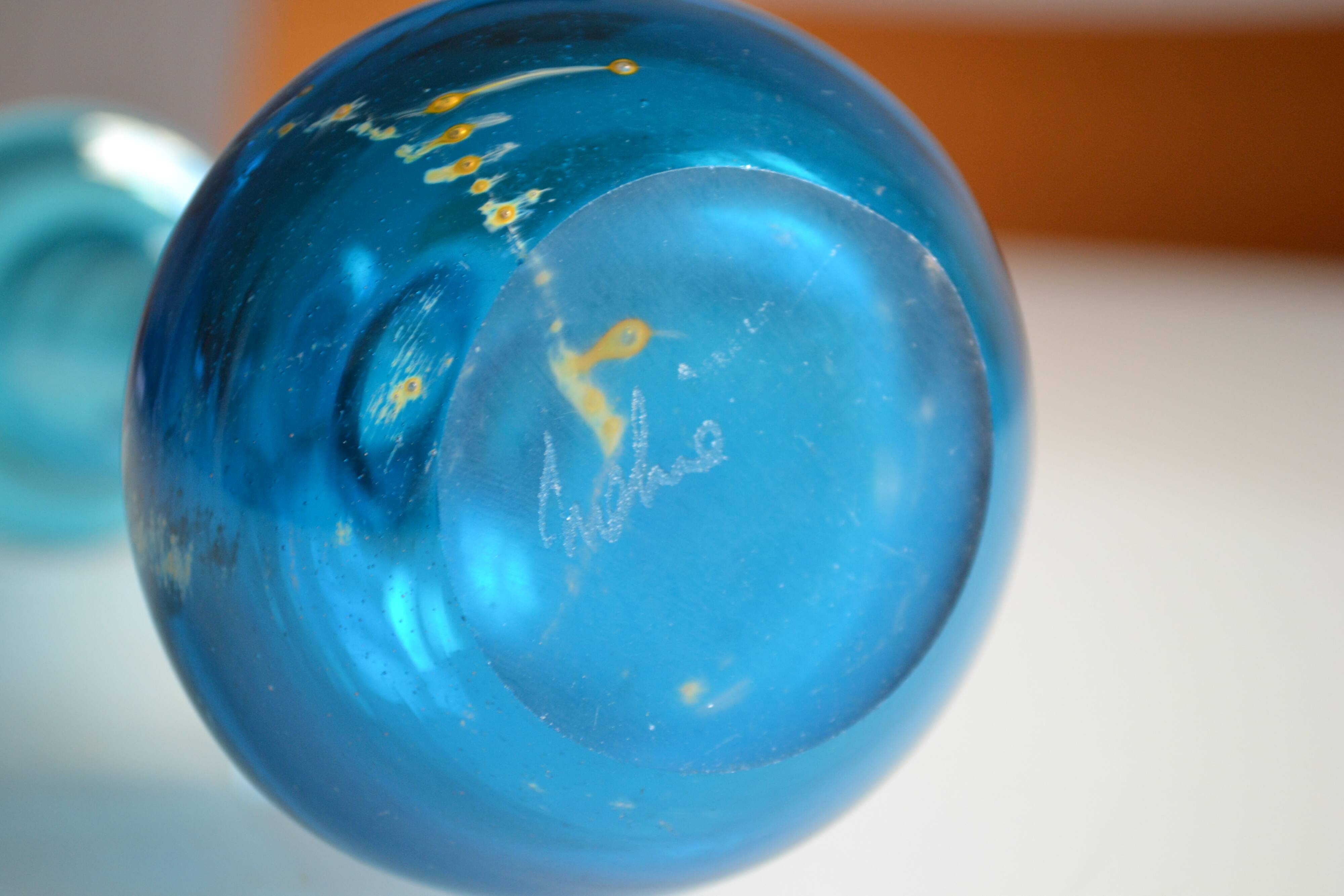Vase by Michael Harris for Mdina studio in Malta 60s 70s