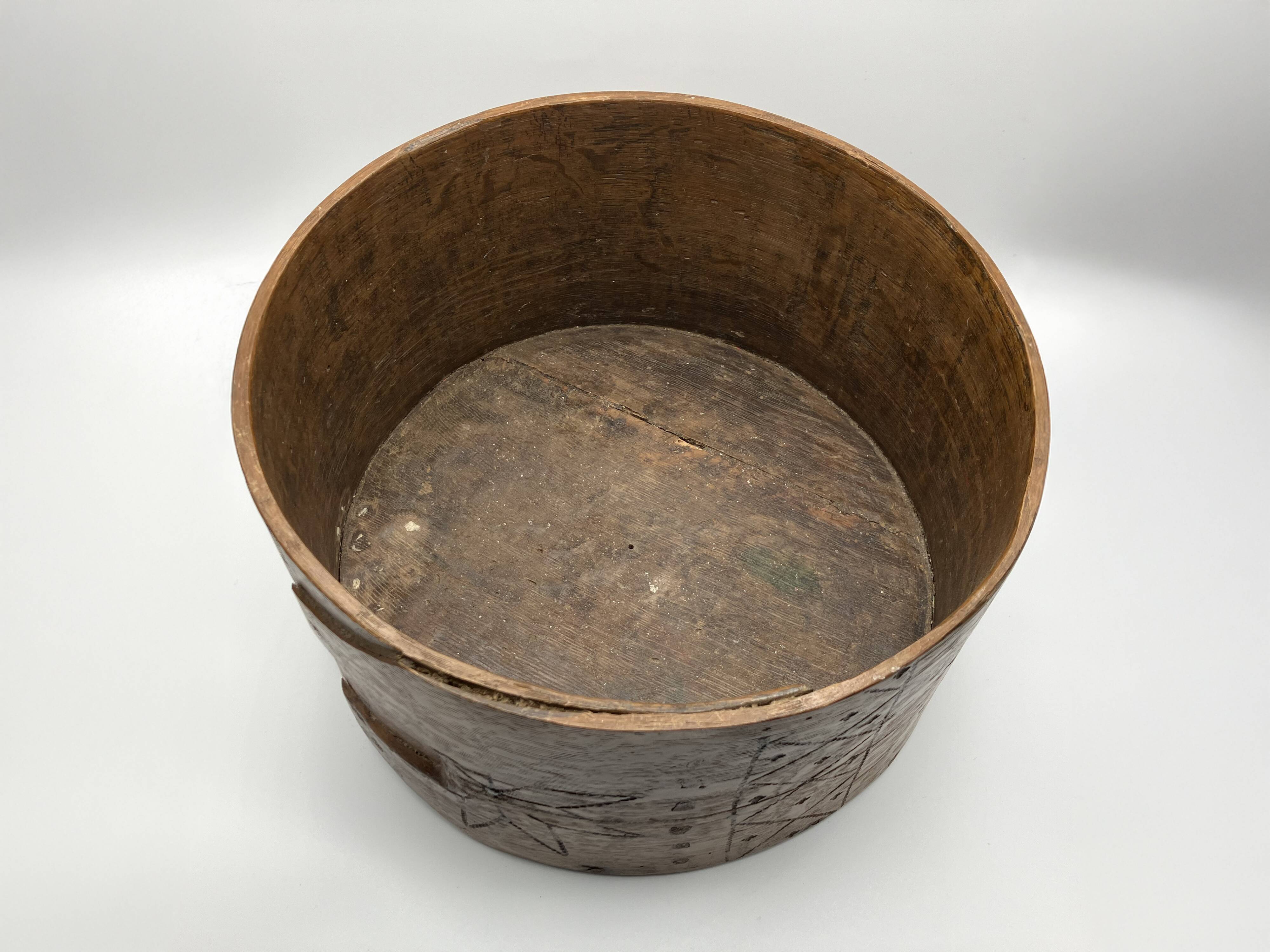 Antique Swedish Bentwood Box with Lid • Folk Art