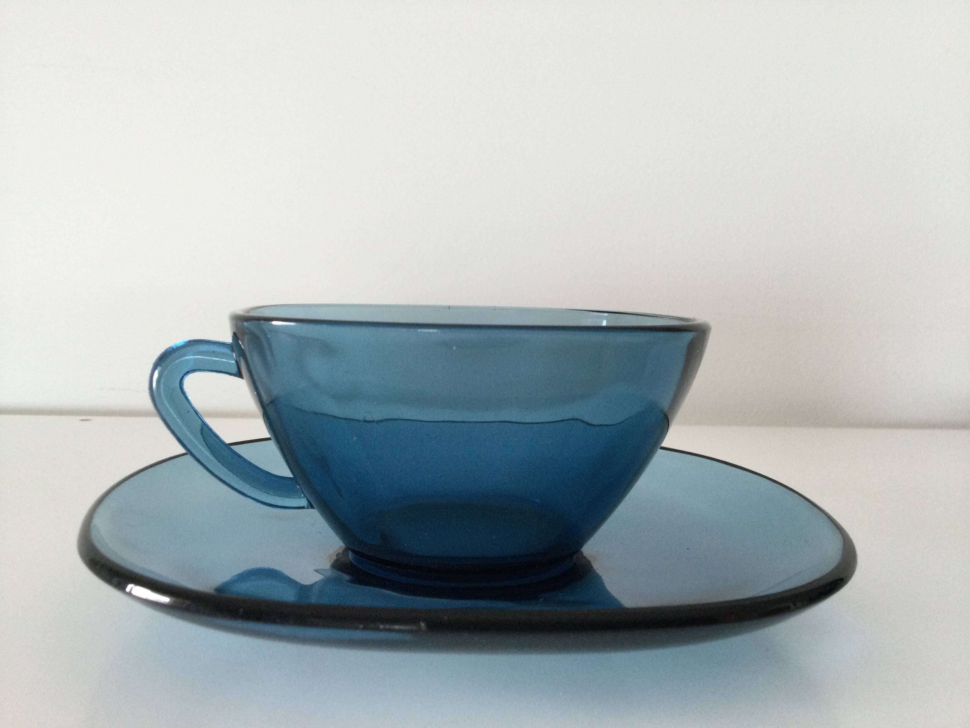 vintage blue cups - 1970s