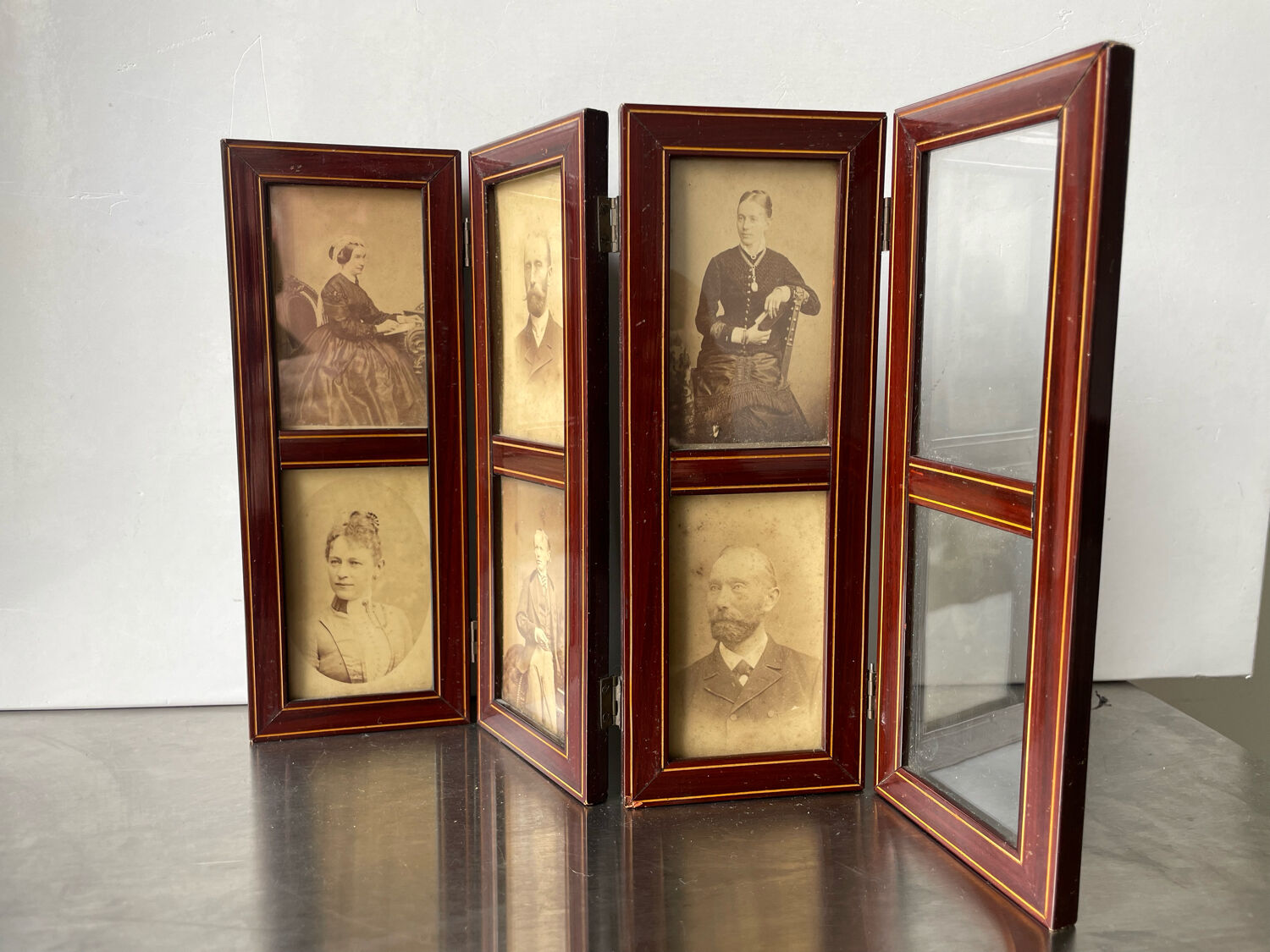 1800’s wooden foldable picture frame