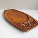 Teak tray hand-carved