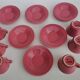 6 magnet lbp cups and saucers old pink