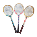 3 raquettes de tennis vintage en bois