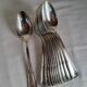 12 Large Silver-Plated Metal Spoons Boulenger Table Cutlery