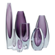 Group of 7 glass "Sommerso" vases by Strömbergshyttan, Sweden
