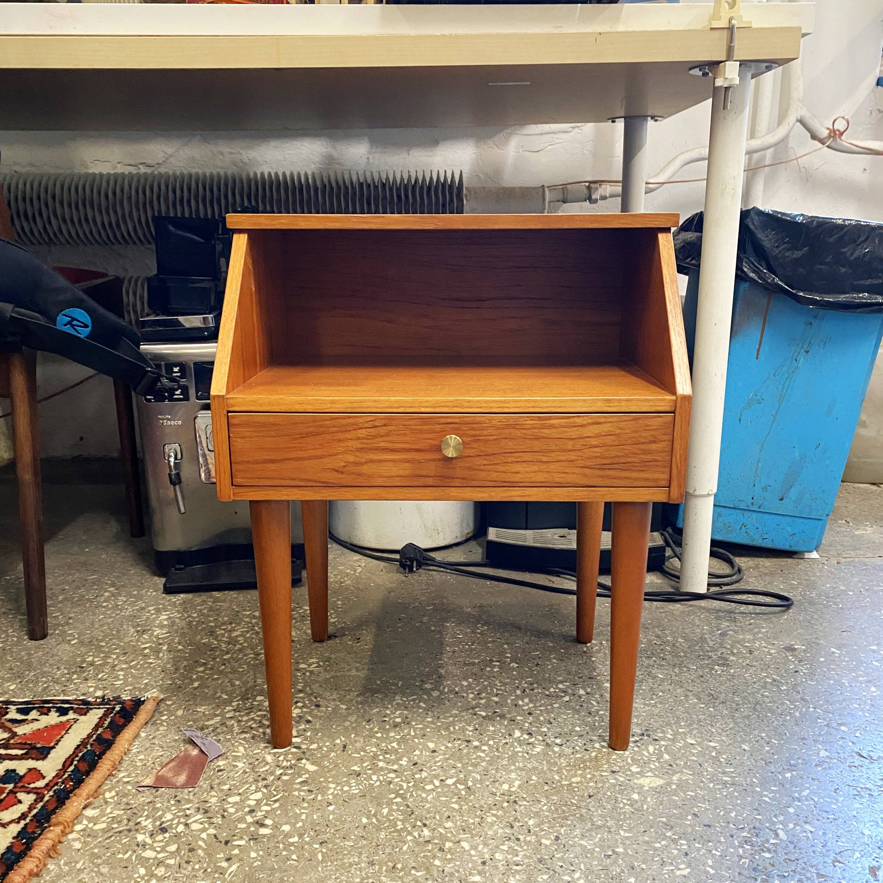 Bedside Table, Denmark, 1970s, Vintage, Mid-Century Modern