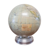 Mappemonde en verre années 50