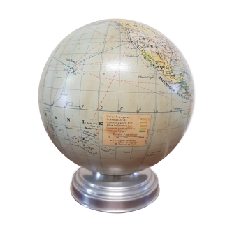 Mappemonde en verre années 50
