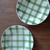 2 assiettes terre de fer modèle Nappe