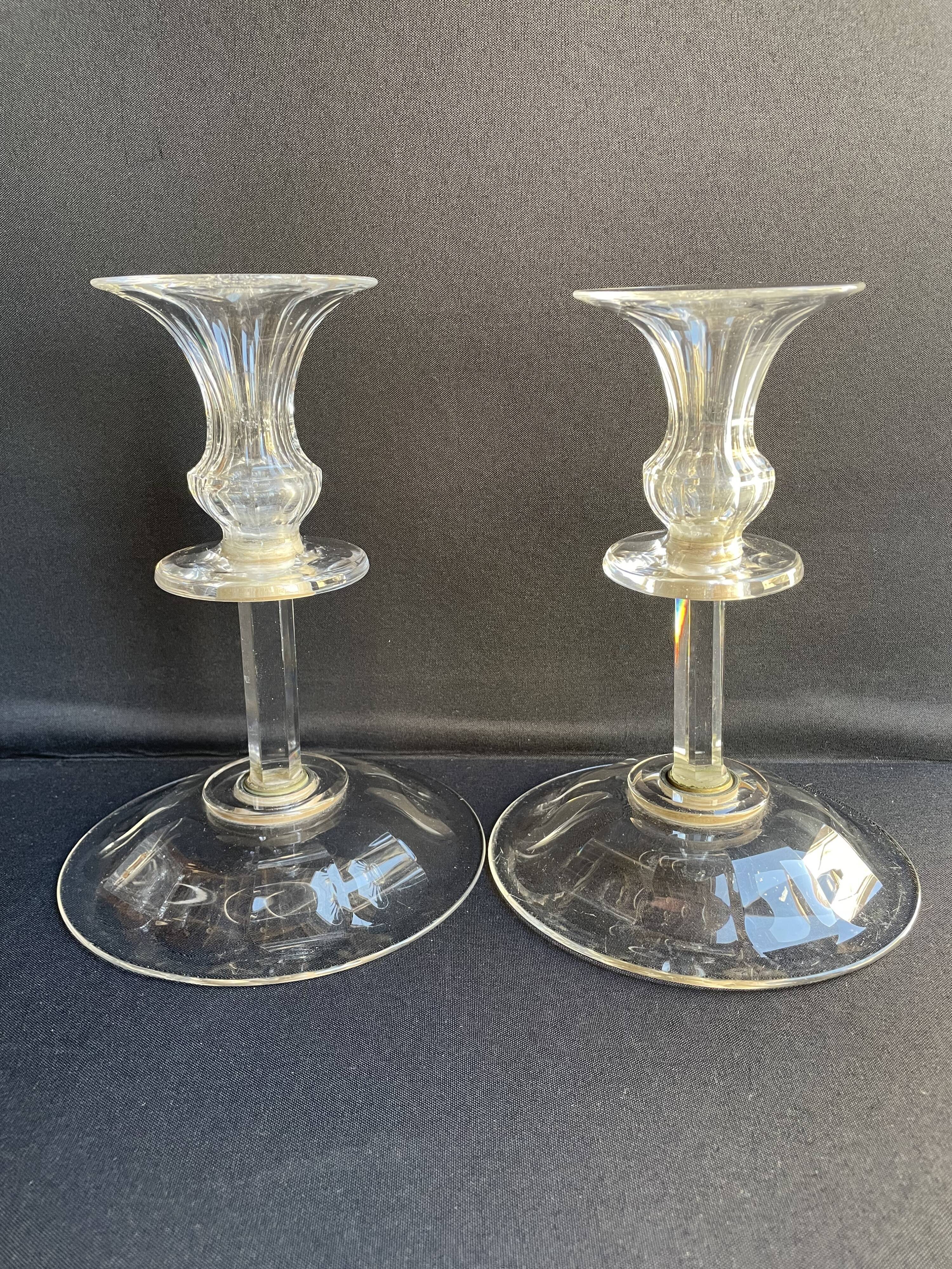 Pair of candle holders