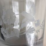 Set of three crystal whiskey glasses