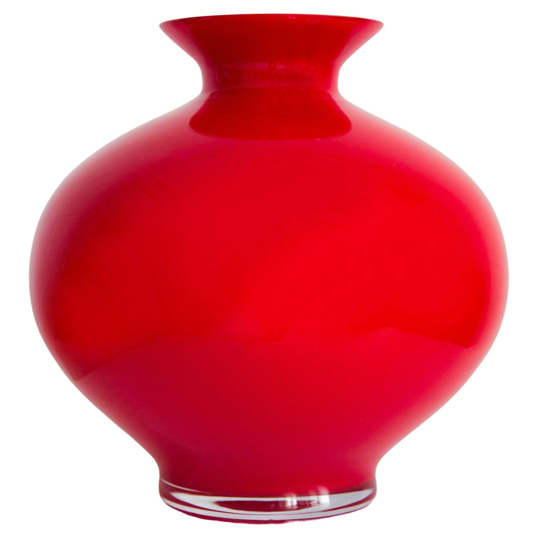 Large Vintage Artistic Glass Vase Mid-Century, Tarnowiec, Europe, 1970s