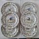 Set of 6 plates in French earthenware or painted Moustiers ceramic