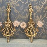 Paire d appliques laiton massif 81 x 49