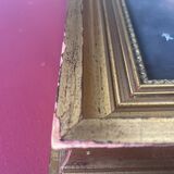 Large framed flower painting