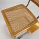 Tubular frame and cane cantilever dining chair, italy, 1970s