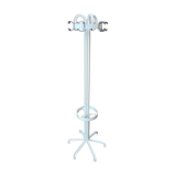 Vintage cylindrical coat rack with chrome hook