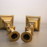 Pair of gilt bronze candle holders