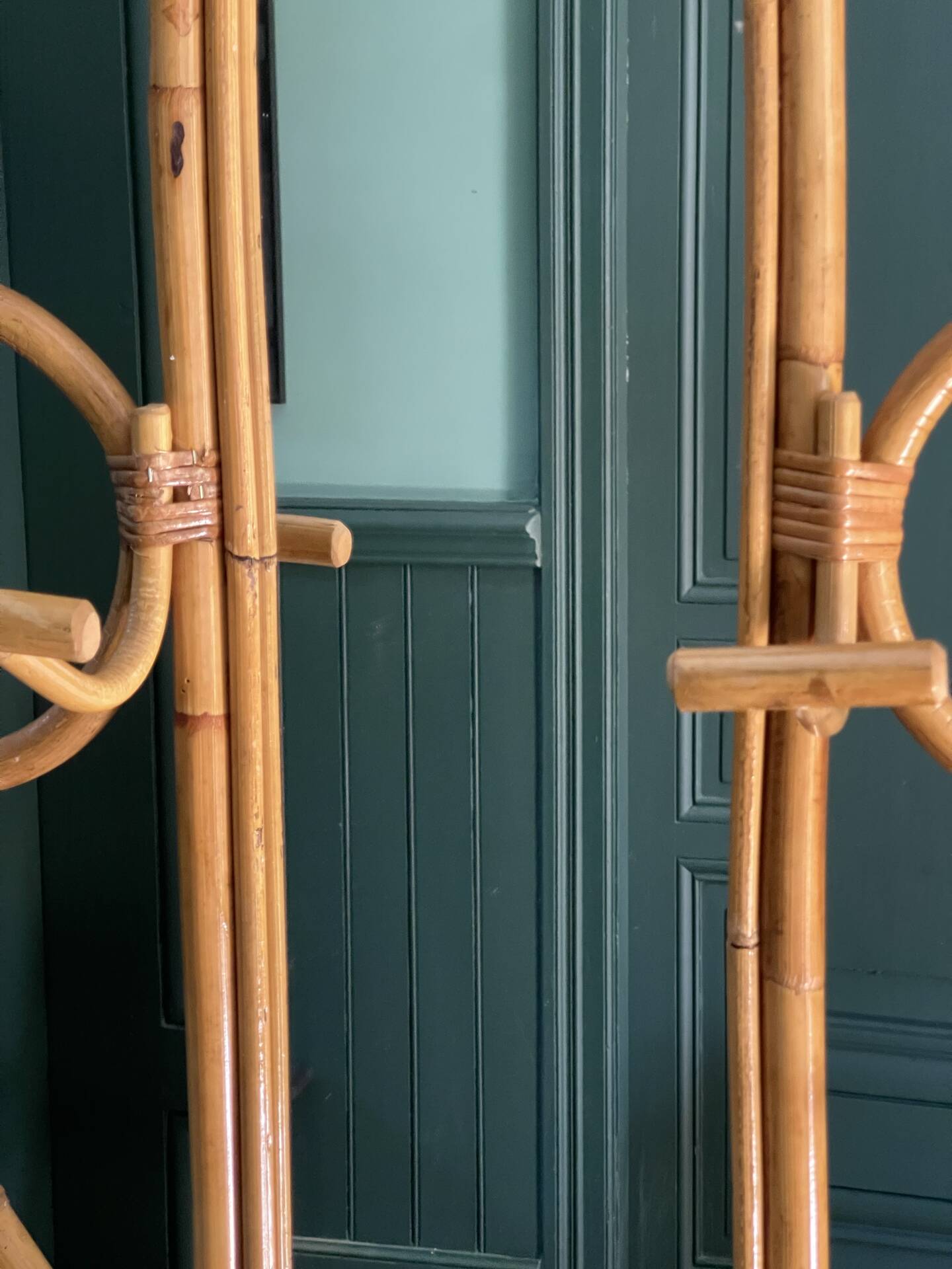 60s bamboo and rattan wardrobe