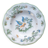 Plate with bird decoration Moustiers
