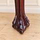 Antique walnut side table / tea table with drawer, shelves