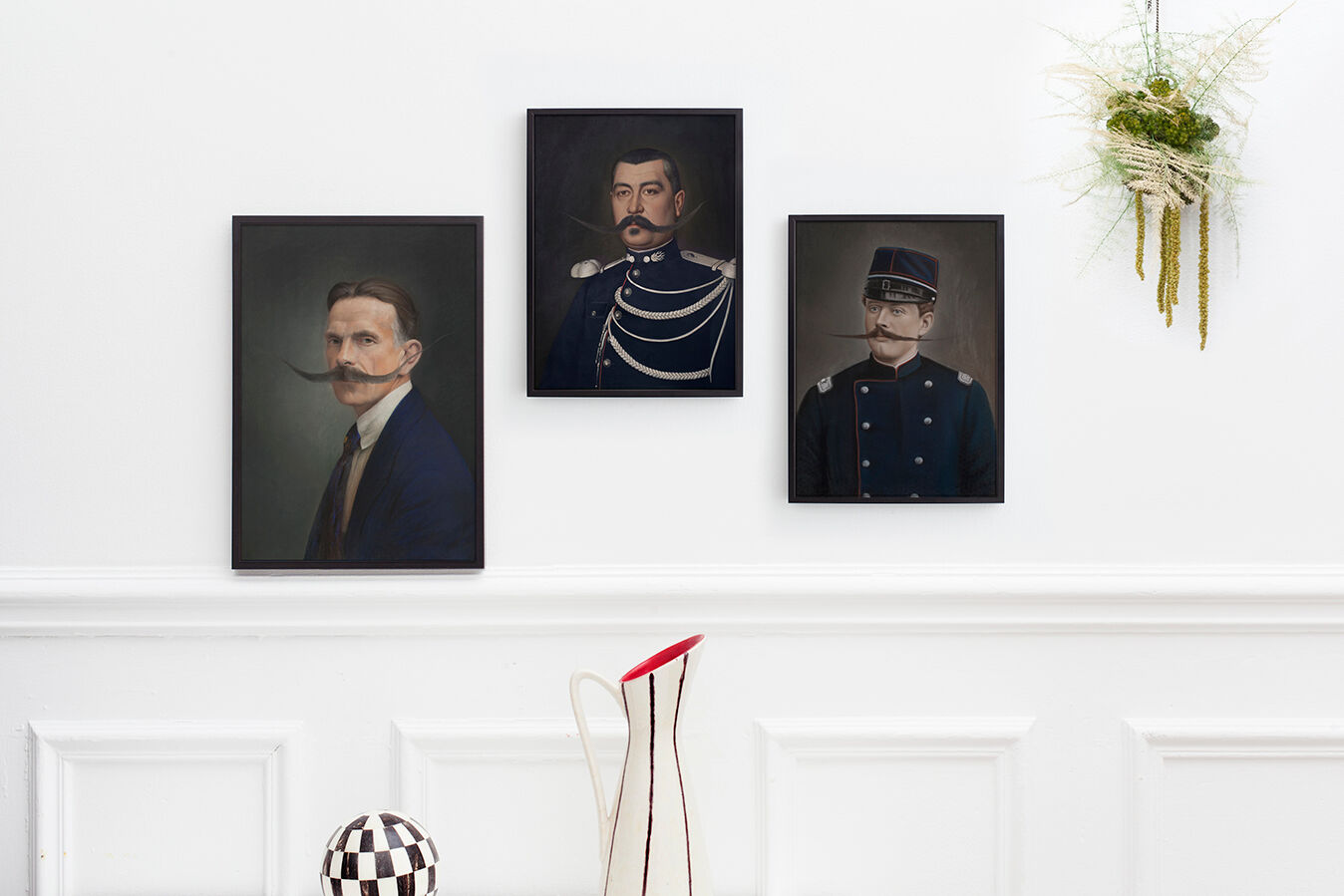 Old pastel portrait - series "The mustaches"