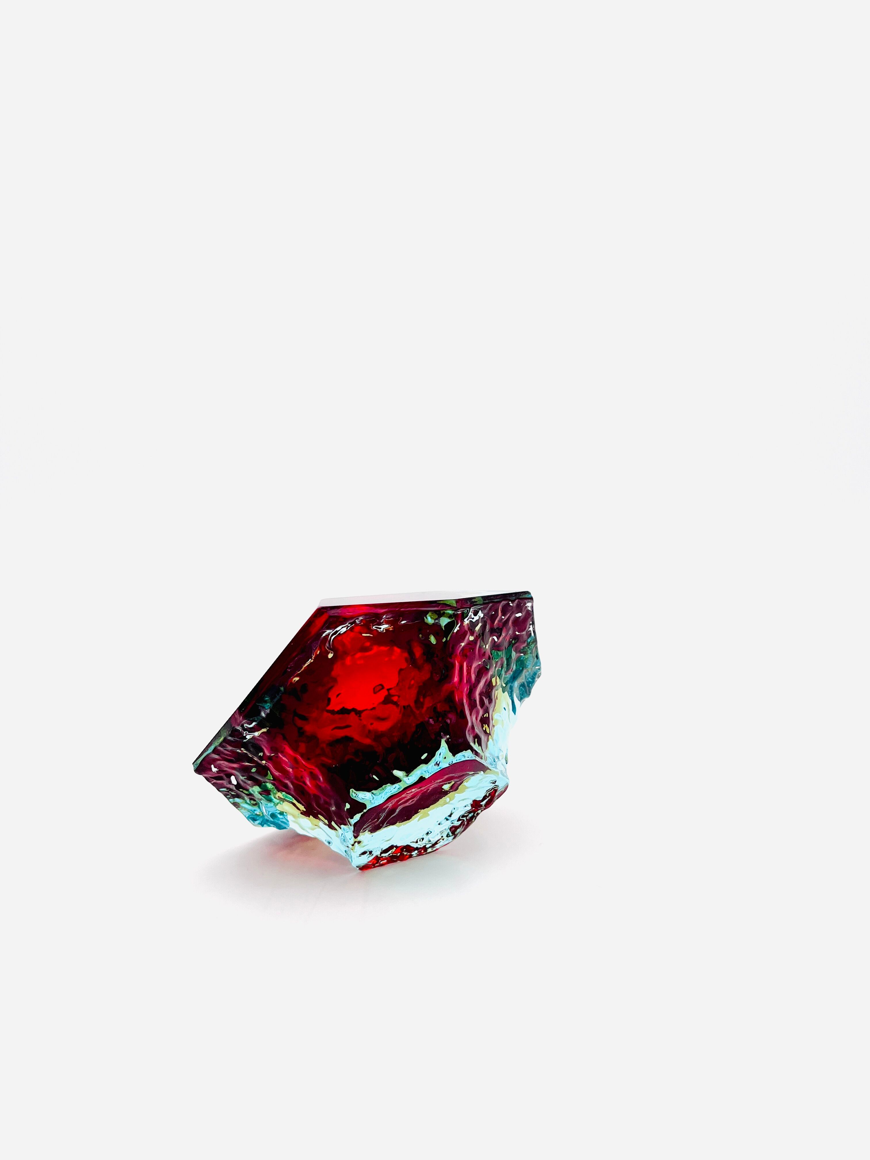Alessandro Mandruzzato Murano Sommerso Ice Design Bowl