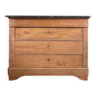 Commode Louis-Philippe avec plateau en marbre (rénovée)
