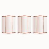 3 appliques murales lin et galons velours