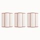 3 appliques murales lin et galons velours