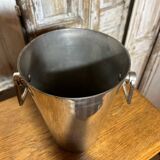 Seau à champagne art deco en métal argenté