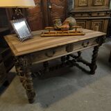 19th century desk in natural solid walnut.