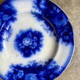 Sarreguemines round hollow dish in blue ironstone