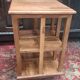 English bookcase on oak wheels