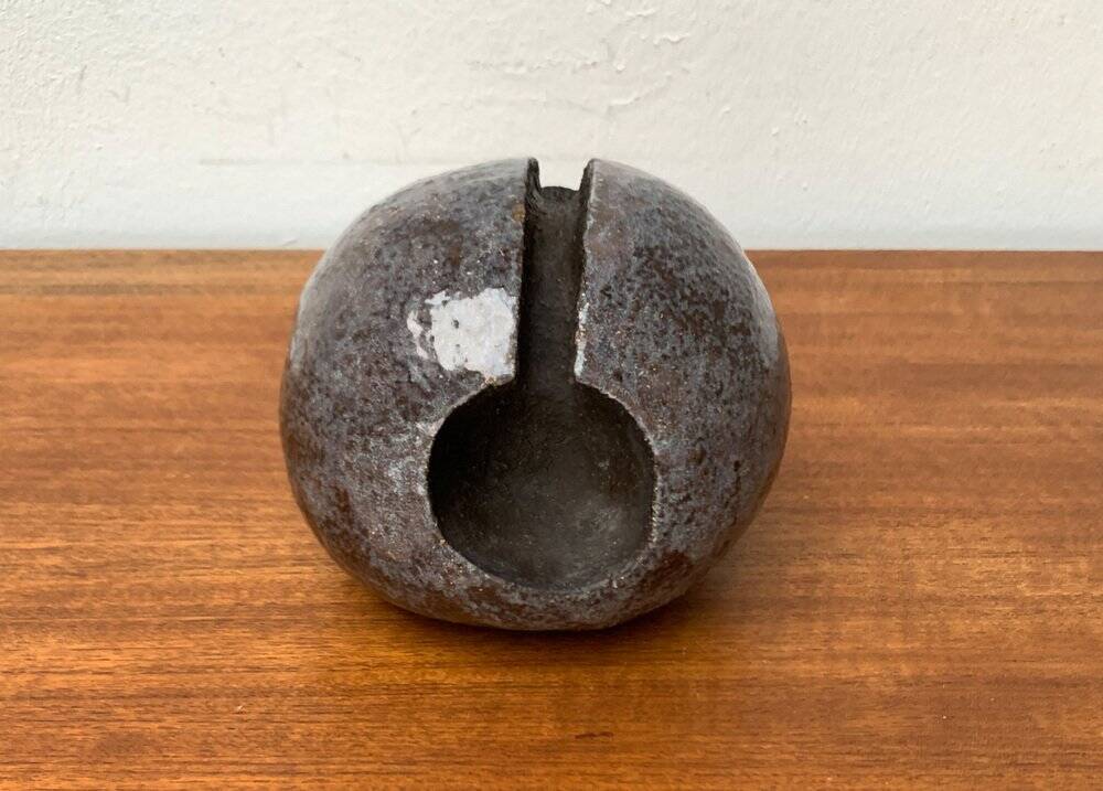 Brutalist mid-century studio pottery art sculpture from the 1960s.