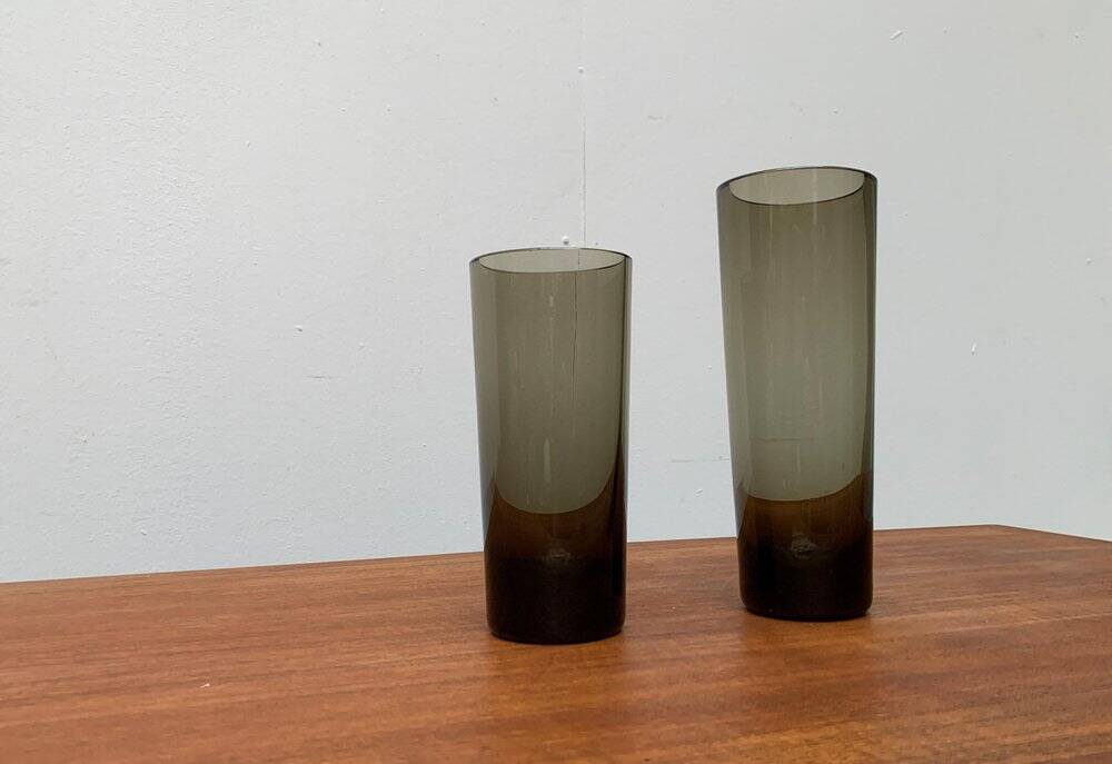 Vintage German Glass Vases Fortuna Line by Rosenthal, Set of 2