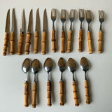 Vintage bamboo cutlery set