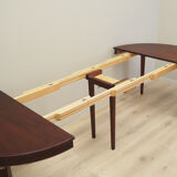 Round mahogany table, Danish design, 1970s, production: Denmark