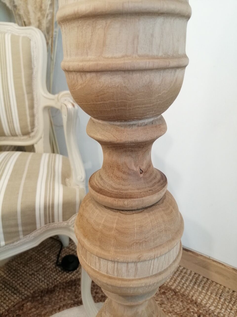 Vintage wooden floor lamp