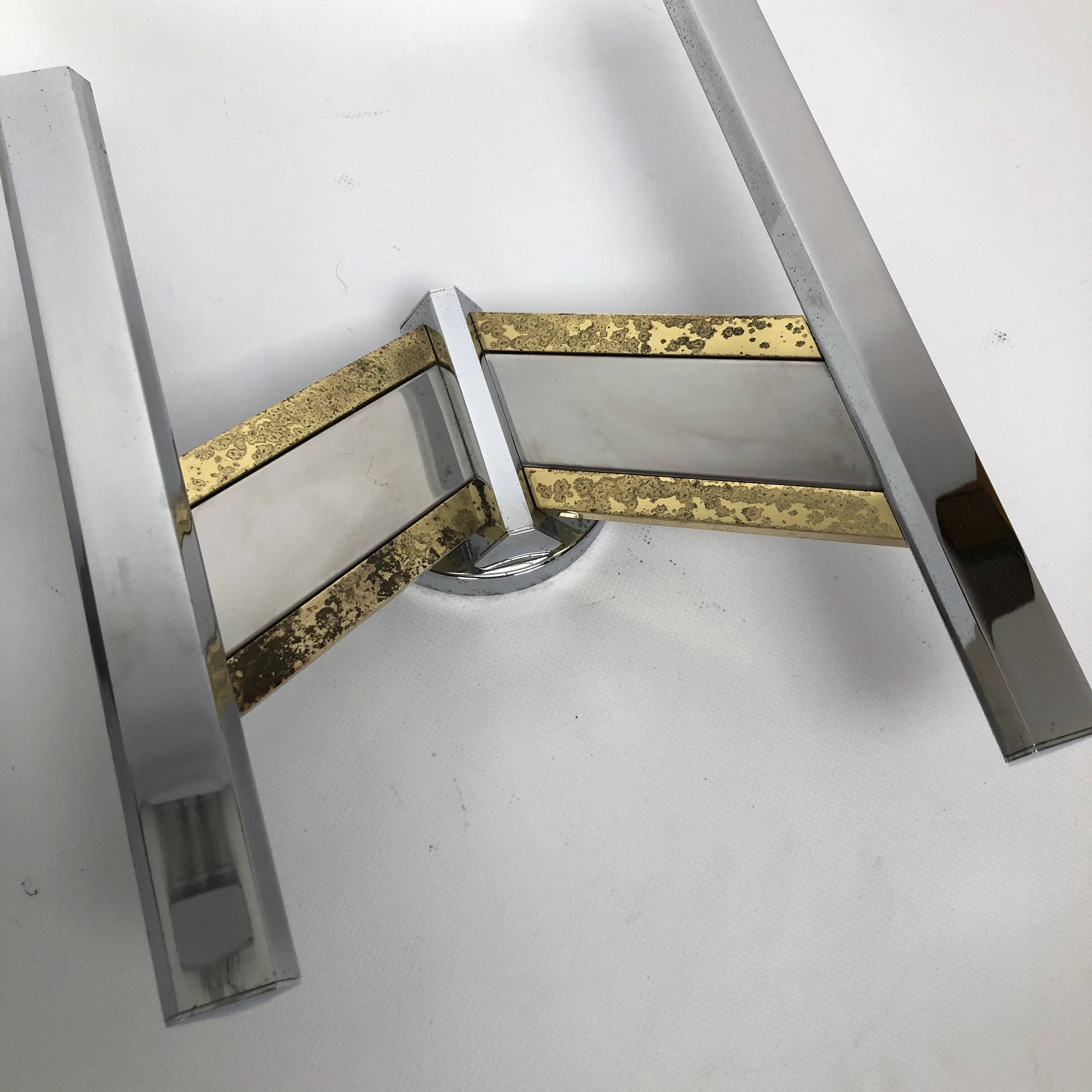 Pair of brass and chrome sconces from Sciolari 70