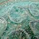Turquoise ceramic oyster plate signed Niderviller model moss 1950 1960