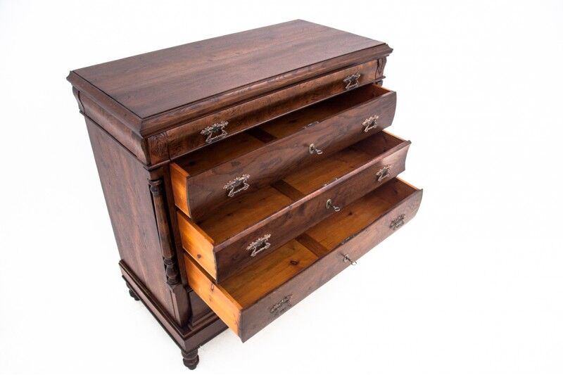 Antique oak chest of drawers, Northern Europe, circa 1890. After renovation.