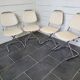4 chrome foot chairs on top in Skaï from the 60s/70s