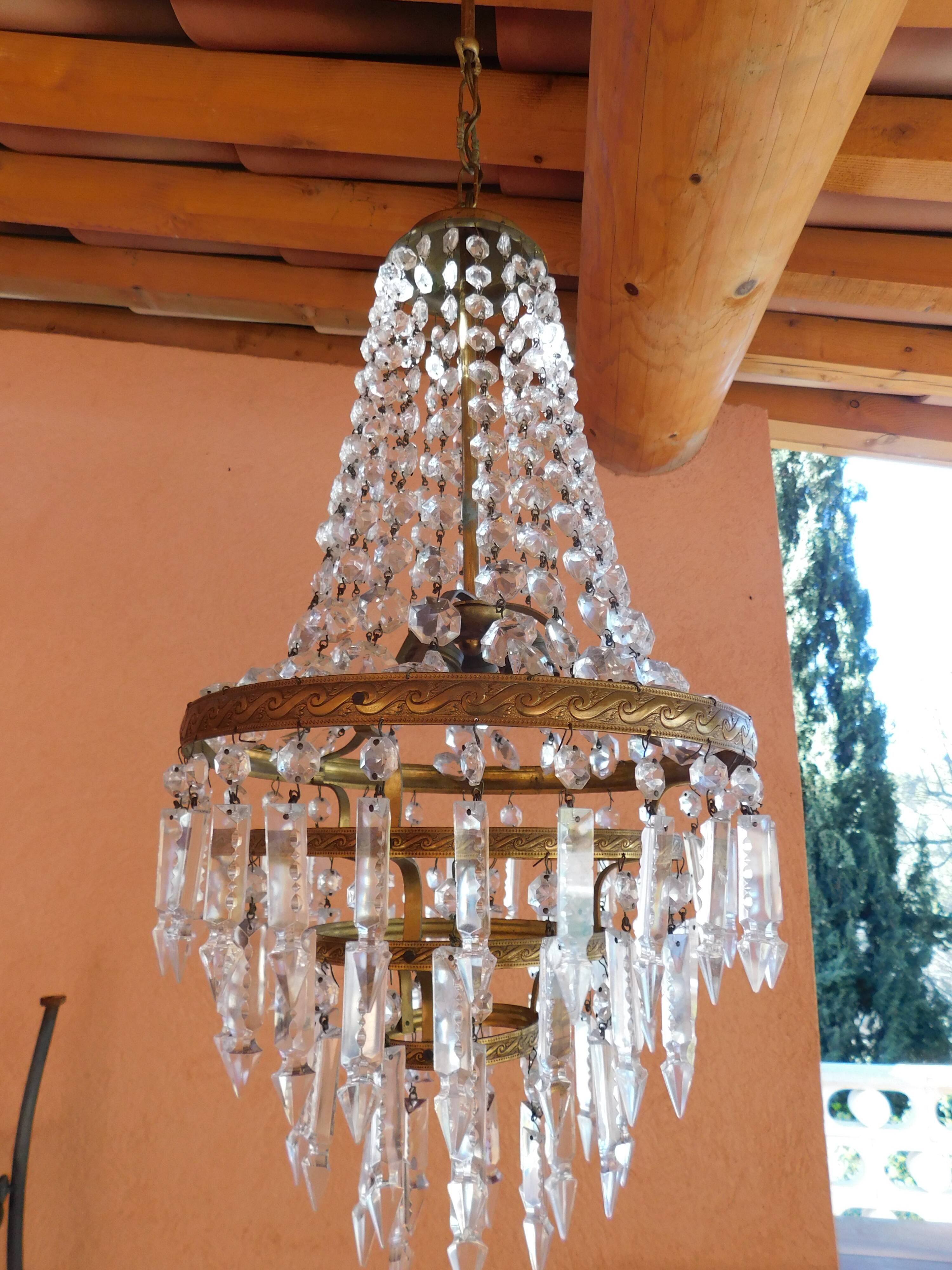 Balloon chandelier with tassels ø 30 cm