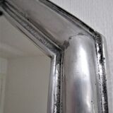 Octagonal metal mirror 70s design 48cmx55cm