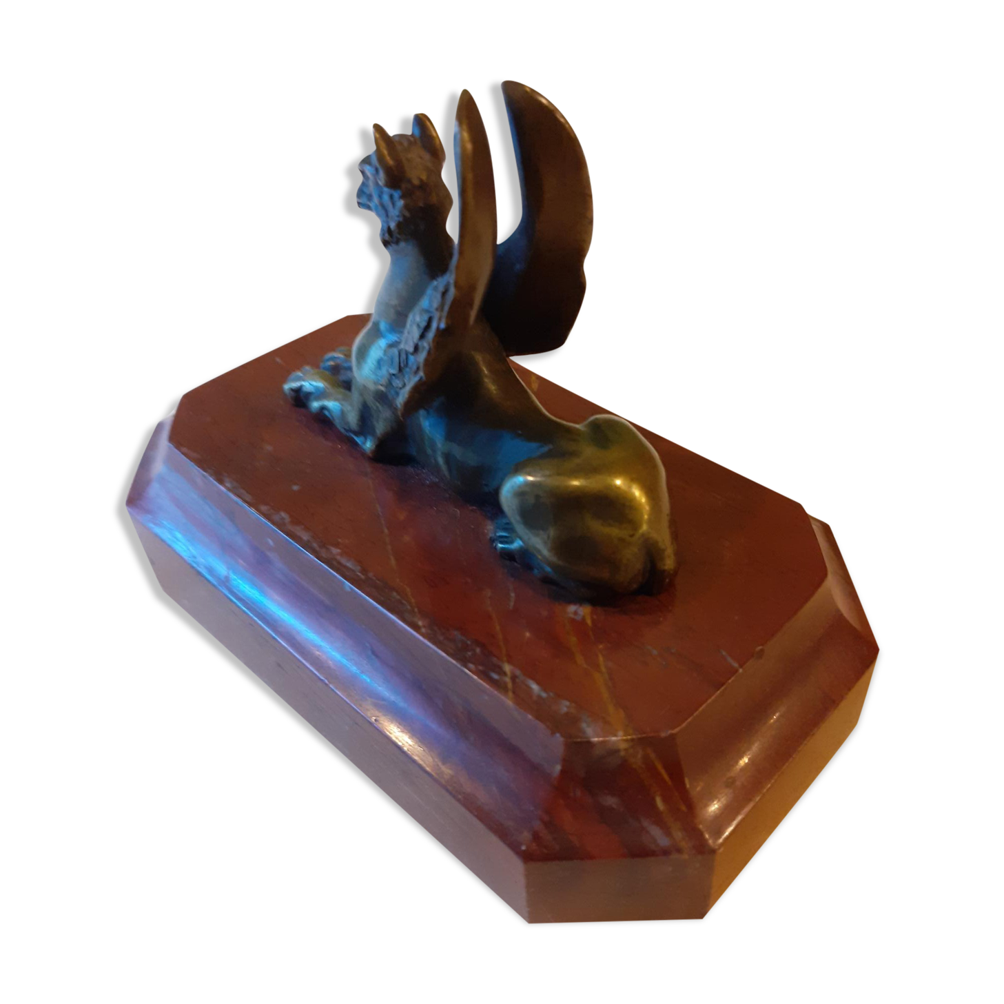 Bronze and marble paper press